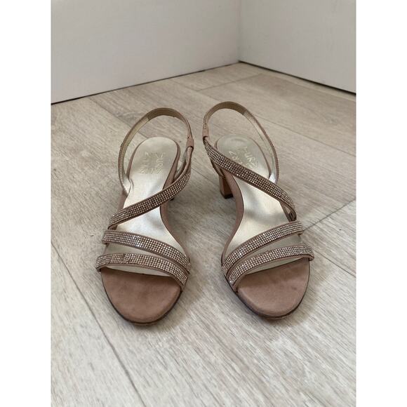 Naturalizer Neutral Dress Sandals With Rhinestone Trim, Size 4.5 - Picture 1 of 6